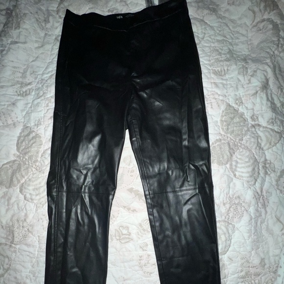 Zara Pants & Jumpsuits Zara Leather Pants Poshmark